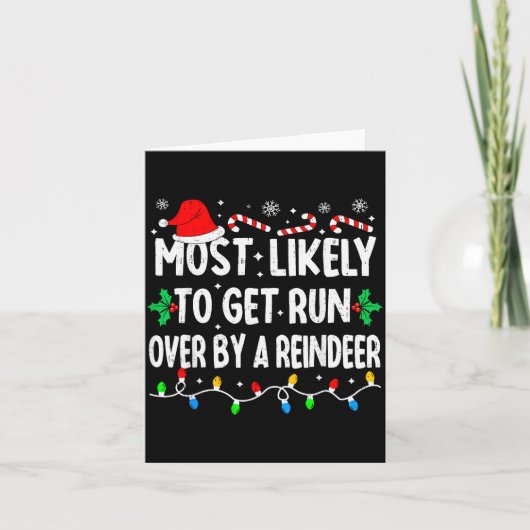 トナカイにひかれる可能性が最も高いマッチング カード (正面)