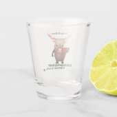 トナカイにグラスを上げる ショットグラス (裏面)
