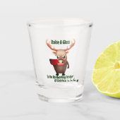 トナカイにグラスを上げる ショットグラス (正面)