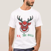 トナカイにホールをデッキ Tシャツ (正面)