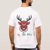 トナカイにホールをデッキ Tシャツ (裏面)