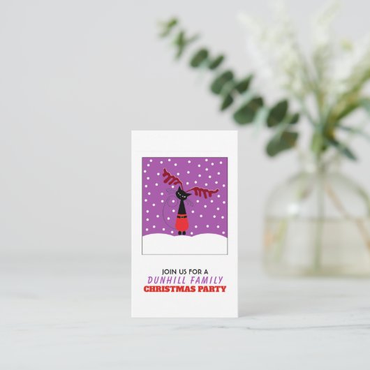 トナカイねこ, クリスマスパーティーのチケット招待状 エンクロージャーカード (スタンド正面)