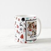 トナカイのそり クリスマス 松の木 コーヒーマグカップ (正面右)