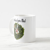 トナカイのためのグリーンモミの木のムンチ コーヒーマグカップ (正面左)