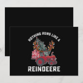 トナカイのように走るものはトラクターとトナカイ 招待状 (正面/裏面)