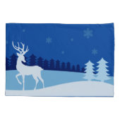 トナカイのイラストレーションの枕カバー 枕カバー (裏面)