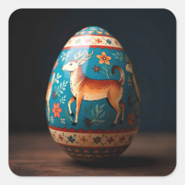 トナカイのイースターエッグ スクエアシール