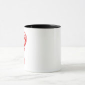 トナカイのオーナメントが付いているクリスマスのマグ マグカップ (中央)