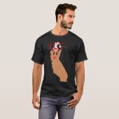 トナカイのカリフォルニアクリスマストナカイ〔雄ジカの〕枝角 Tシャツ (正面フル)
