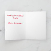 トナカイのカードがグリーティングカードを折った カード (内部)