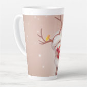 トナカイのガールハギングドッグ〔雄ジカの〕枝角 カフェラテマグ (左アングル)