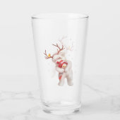 トナカイのガールハギングドッグ〔雄ジカの〕枝角 タンブラーグラス (裏面)