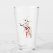 トナカイのガールハギングドッグ〔雄ジカの〕枝角 タンブラーグラス (正面)