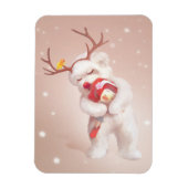 トナカイのガールハギングドッグ〔雄ジカの〕枝角 マグネット (縦)