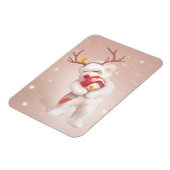 トナカイのガールハギングドッグ〔雄ジカの〕枝角 マグネット (左側)