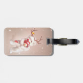 トナカイのガールハギングドッグ〔雄ジカの〕枝角 ラゲッジタグ (裏面横)