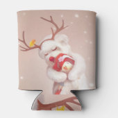 トナカイのガールハギングドッグ〔雄ジカの〕枝角 缶クーラー (裏面)