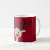 トナカイのキャラクター コーヒーマグカップ (正面右)