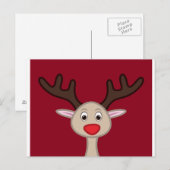 トナカイのキャラクター ポストカード (正面/裏面)