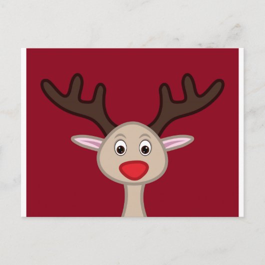 トナカイのキャラクター ポストカード (正面)