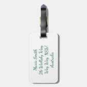 トナカイのキャラクター ラゲッジタグ (裏面縦)