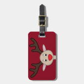 トナカイのキャラクター ラゲッジタグ (正面縦)