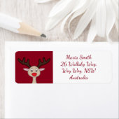 トナカイのキャラクター ラベル (インサイチュ)