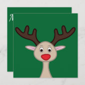 トナカイのキャラクター 招待状 (正面/裏面)