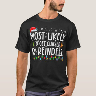 トナカイのキリストに追われる可能性がおもしろい最も高い Tシャツ