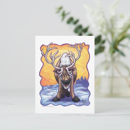 トナカイのギフト&アクセサリー ポストカード (スタンド正面)
