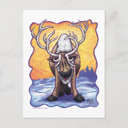 トナカイのギフト&アクセサリー ポストカード (正面)