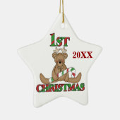 トナカイのクマ1stクリスマスオーナメント セラミックオーナメント (右)