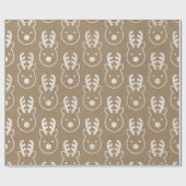 トナカイのクラフトのラッピングペーパー ラッピングペーパー (フラット)