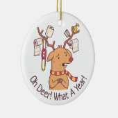 トナカイのクリスマスおもしろいに セラミックオーナメント (右)