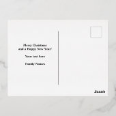 トナカイのクリスマスかわいいルドルフ 箔シーズンポストカード (裏面)