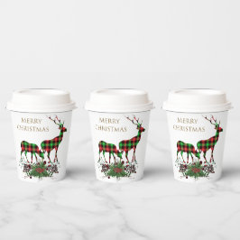 トナカイのクリスマスと緑 紙コップ