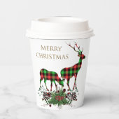 トナカイのクリスマスと緑 紙コップ (裏面)