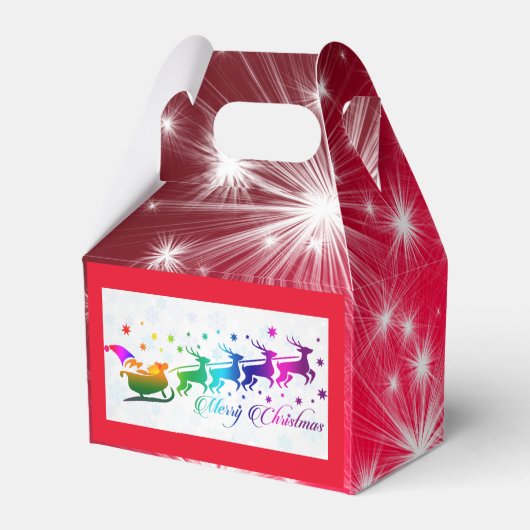 トナカイのクリスマスのお気に入りボックス付きサンタ フェイバーボックス (裏面サイド)