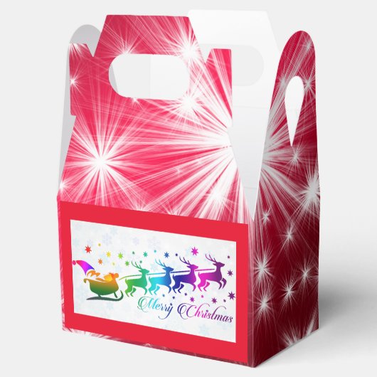 トナカイのクリスマスのお気に入りボックス付きサンタ フェイバーボックス (オープン)