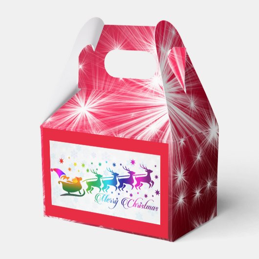 トナカイのクリスマスのお気に入りボックス付きサンタ フェイバーボックス (正面サイド)