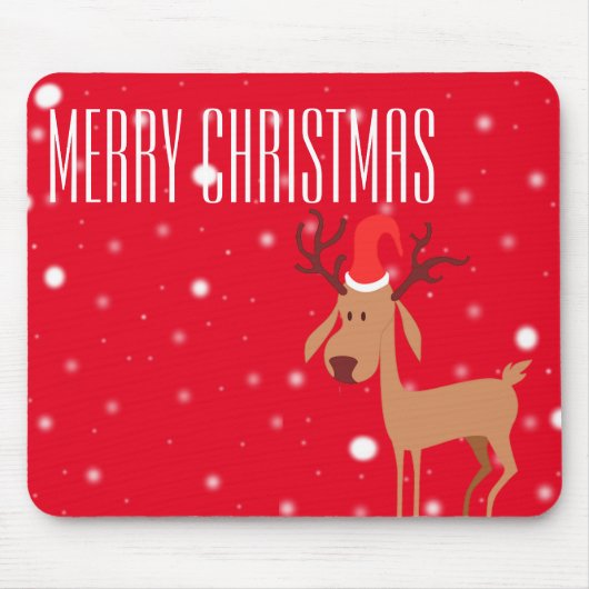 トナカイのクリスマスのマウスパッド マウスパッド (正面)