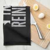 トナカイのクリスマスの衣装を装う キッチンタオル (四つ折り)