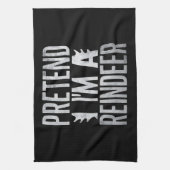 トナカイのクリスマスの衣装を装う キッチンタオル (縦)