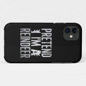 トナカイのクリスマスの衣装を装う Case-Mate iPhoneケース (裏面(横))