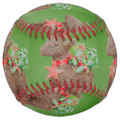 トナカイのクリスマスの装飾 ソフトボール (裏面)