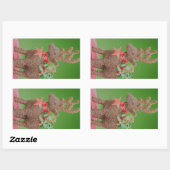 トナカイのクリスマスの装飾 長方形シール (シート)