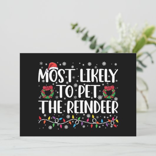 トナカイのクリスマスを愛撫する可能性がおもしろい最も高い 招待状 (スタンド正面)