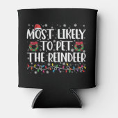 トナカイのクリスマスを愛撫する可能性がおもしろい最も高い 缶クーラー (正面)