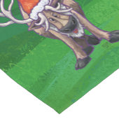 トナカイのクリスマスオングリーン ショートテーブルランナー (コーナー)