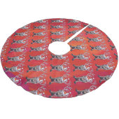 トナカイのクリスマスオングリーン ブラッシュドポリエステルツリースカート (アングル)